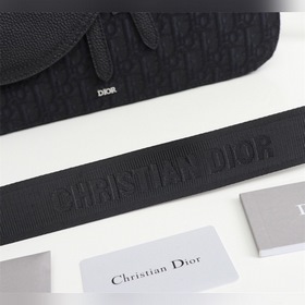 DIOR Мужская сумка через плечо Модель： 1ADME113YKS Черный узор Ч