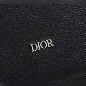 DIOR Мужская сумка через плечо Модель： 1ESME122  Черный кожаный