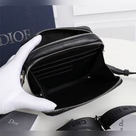 DIOR Мужская сумка через плечо  Модель： 2OBBC119YSE (черная гла