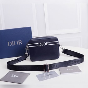 Мужская сумка через плечо DIOR Модель： 1PUBC119 (синяя кожа с бе