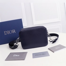 Мужская сумка через плечо DIOR Модель： 1PUBC119 (синяя кожа с бе