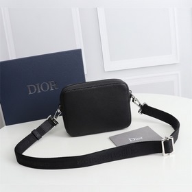 Мужская сумка через плечо DIOR Модель： 1PUBC119 (черная кожа с бе