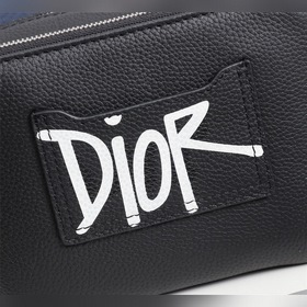 Мужская сумка через плечо DIOR Модель： 1PUBC119 (черная кожа с бе