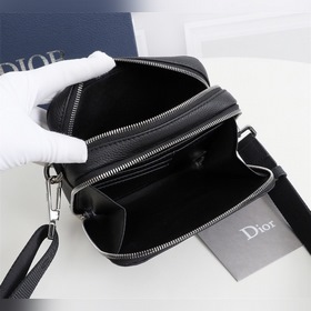 Мужская сумка через плечо DIOR Модель： 1PUBC119 (черная кожа с бе