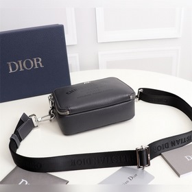 Мужская сумка через плечо DIOR Модель： 1PUBC119 Серый кожа с черн