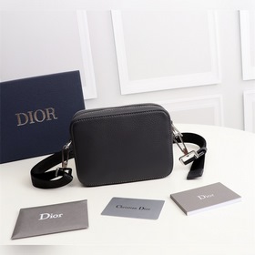 Мужская сумка через плечо DIOR Модель： 1PUBC119 Серый кожа с черн