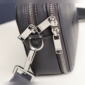 Мужская сумка через плечо DIOR Модель： 1PUBC119 Серый кожа с черн