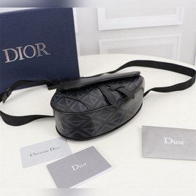 Сумка Dior Saddle Модель： 1ADPO022 (гладкая кожа черного цвета) 