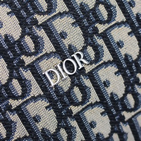 Dior - Новая сумка для путешествий из синей ткани с кожей, модель