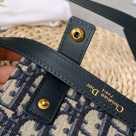 Dior Saddle Oblique Сумка-пояс из парусины с узором «фейерверк» 