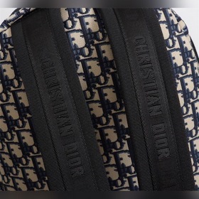Dior DIORTRAVEL Рюкзак с принтом из синей технологичной ткани Мо