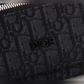 Сумка-рюкзак Dior Oblique из парусины и черной зернистой телячьей
