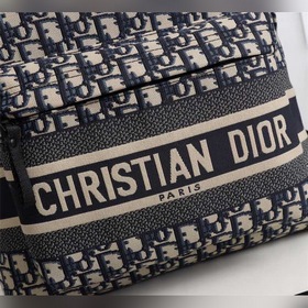 Dior DIORTRAVEL Рюкзак с принтом из синей технологичной ткани Мо
