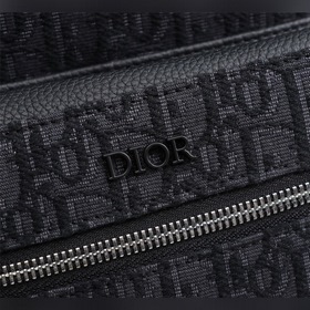 Мужской рюкзак Dior OBLIQUE Модель： 1VOBA088 (черный с узором) В