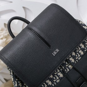 Dior - Новый мужской рюкзак из синей ткани с кожаными деталями, м