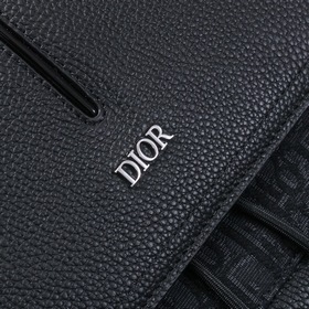 Dior - Новый мужской рюкзак из черной ткани с кожей, модель D9671