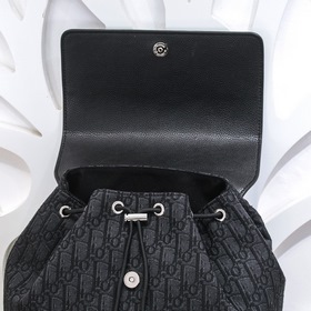 Dior - Новый мужской рюкзак из черной ткани с кожей, модель D9671