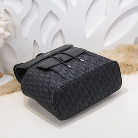 Dior - Новый мужской рюкзак из черной ткани с кожей, модель D9671