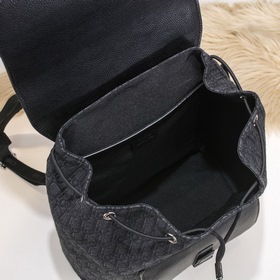 Dior - Новый мужской рюкзак из черной ткани с кожей, модель D9671