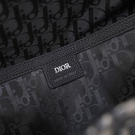 Dior - Новый мужской рюкзак из синей ткани с кожаными деталями, м