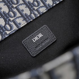 Dior - Новый рюкзак-седло от Dior, синий холст с кожей, модель D1