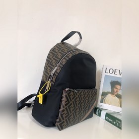 FENDI Модель 2022-1 Коричневый Мужской рюкзак с двойным F-логотип