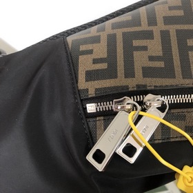 FENDI Модель 2022-1 Коричневый Мужской рюкзак с двойным F-логотип