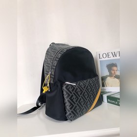 FENDI 2022-1 Черный Новый мужской рюкзак с двойным логотипом F С