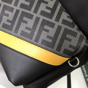 FENDI 2022-1 Черный Новый мужской рюкзак с двойным логотипом F С