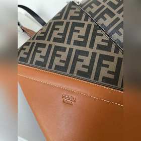 FENDI Модель 2034-1 черный Новый мужской рюкзак с двойным логоти