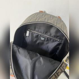 FENDI Модель 2034-1 черный Новый мужской рюкзак с двойным логоти