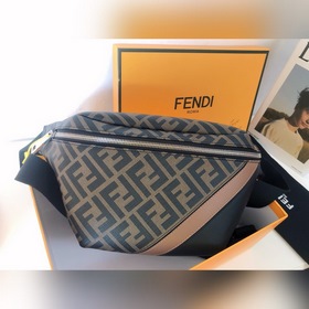 FENDI Модель 2026-5 Сумка через плечо Ткань с двойным принтом F и