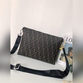 FENDI Модель 2024-5 Сумка через плечо Ткань с двойным принтом F и