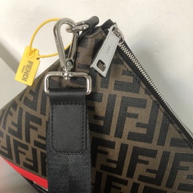 FENDI Модель 2024-5 Сумка через плечо Ткань с двойным принтом F и