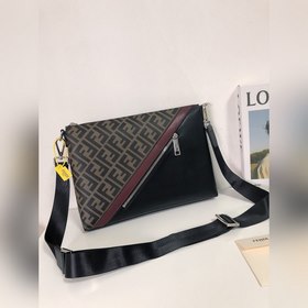 FENDI Модель 2011-3 Сумка через плечо Ткань с двойным принтом F и