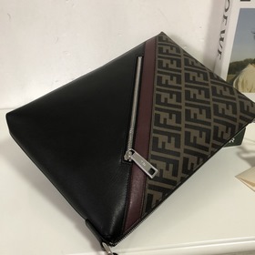 FENDI Модель 2011-3 Сумка через плечо Ткань с двойным принтом F и