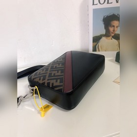 FENDI Модель 2012-5 Сумка через плечо Ткань с двойным принтом F и