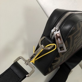 FENDI Модель 2012-5 Сумка через плечо Ткань с двойным принтом F и