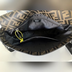 FENDI Модель 2033-1 Сумка через плечо Ткань с двойным принтом F 