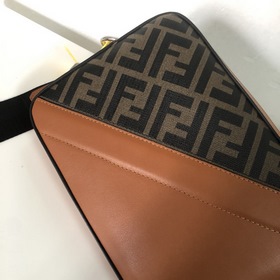 FENDI Модель 2023-5 Сумка через плечо Ткань с двойным принтом F и