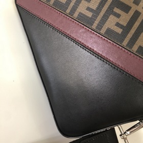 FENDI Модель 2012-5 Сумка через плечо Ткань с двойным принтом F и