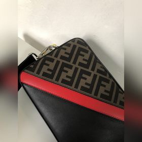 FENDI Модель 2021-5 Сумка через плечо Ткань с двойным принтом F и