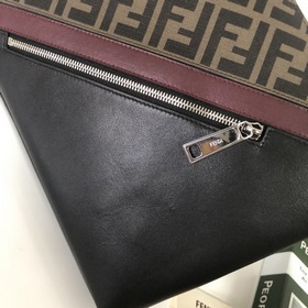 FENDI Модель 2011-3 Сумка через плечо Ткань с двойным принтом F и