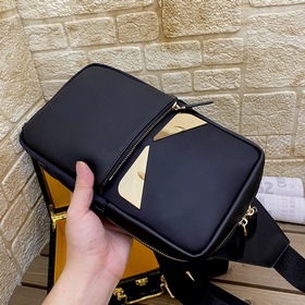 FENDI Маленький монстр прямоугольный рюкзак для мужчин, сумка чер