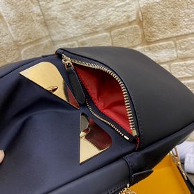 FENDI Маленький монстр прямоугольный рюкзак для мужчин, сумка чер