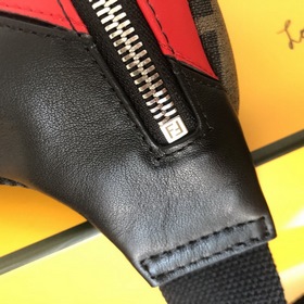 FENDI Модель 2027-5 Сумка через плечо Ткань с двойным принтом F и