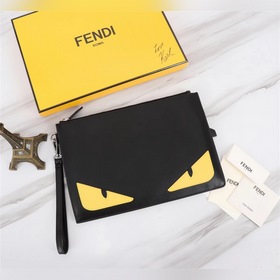 FENDI Fendi Желтый клатч с ручкой Артикул： 168568 Сумка FENDI