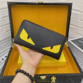 FENDI Маленький кошелек с одним отделением Модель： 666096 Черный