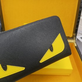 FENDI Маленький кошелек с одним отделением Модель： 666096 Черный