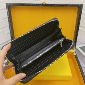 FENDI Маленький кошелек с одним отделением Модель： 666096 Черный